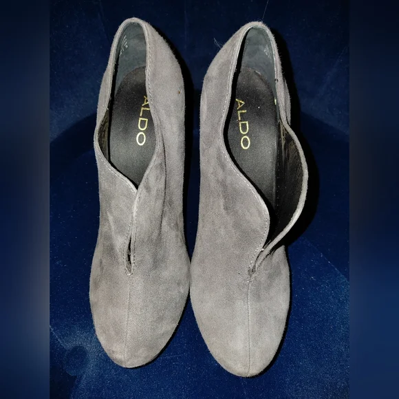 ALDO Tallo 8 Gray Suede Ankle Boots Size 7.5 Slate Gray Office Siren Sleek - Picture 16 of 16
